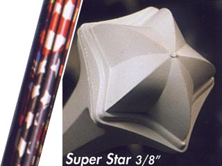 Super Star Millennium Star & Stripes Baton 3/8 inch - 9 mm