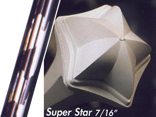 Super Star Millennium Zebra Baton 3/8 inch - 9 mm